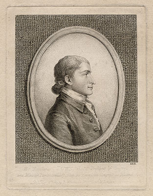 The bust-length porthole engraving depicts Jay around the age of 34 when he was serving as president of the Continental Congress and about to depart to become minister (ambassador) to Spain.