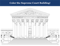 Supreme Court Building coloring page
