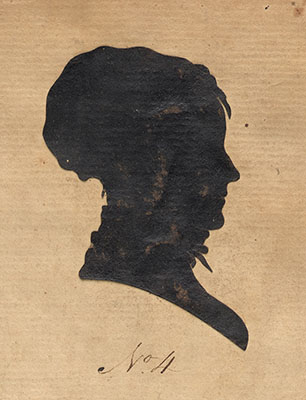 Silhouette of Julia Ann Blackburn Washington, circa 1803–04. 