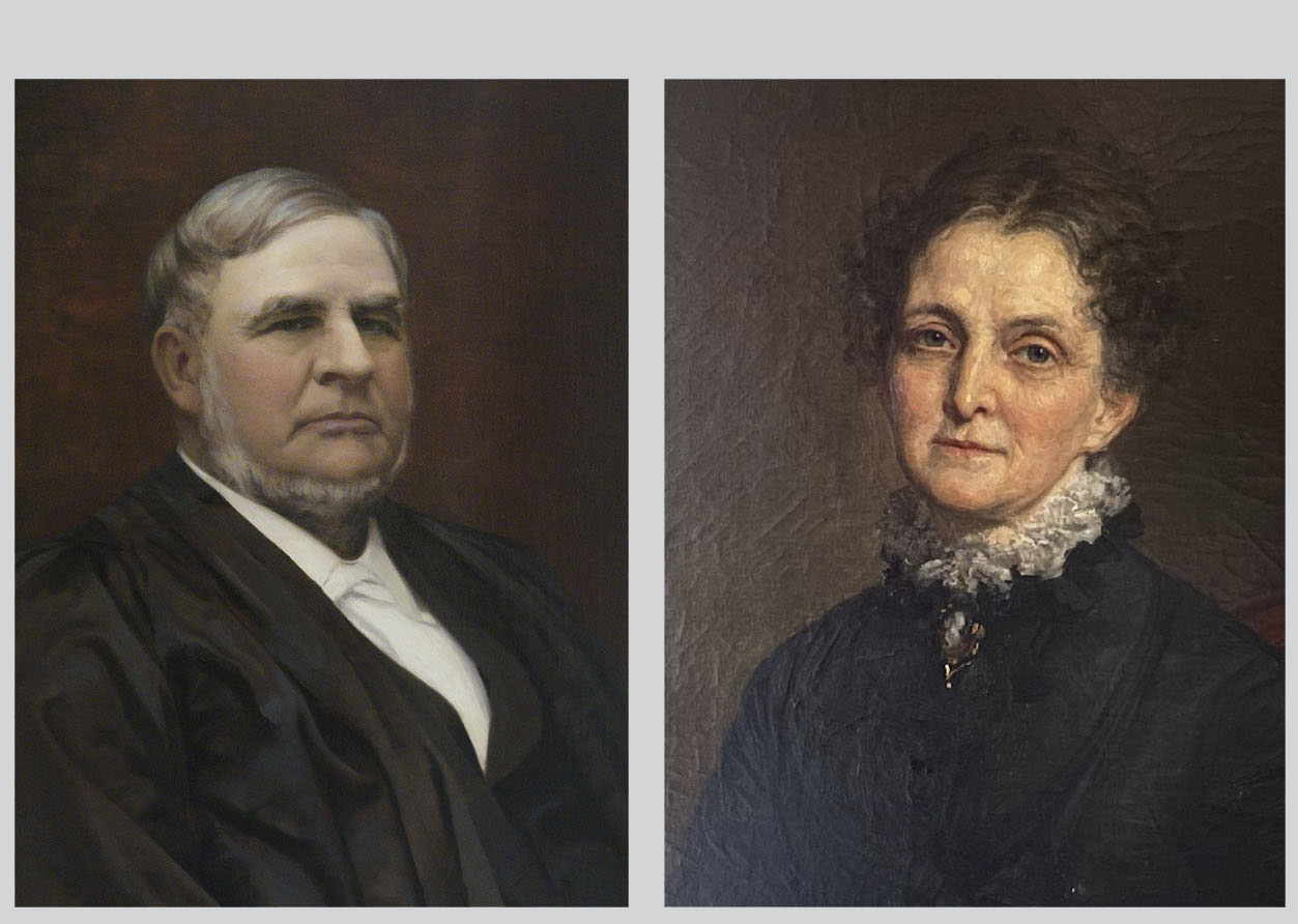 Justice David Davis by Jessie Marian Isaacs & Sarah Davis by G.P.A. Healy.